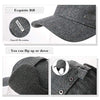 Winter Thick Wool Earflap Hat for Men Trapper Hunting Hat Baseball Cap with Fleece Ear Flaps Warm Skiing Hat