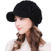 100% Wool Knitted Beanie Hat with Cotton Lined for Women