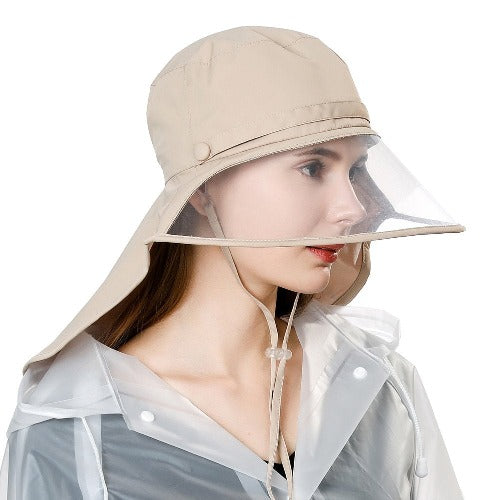 Waterproof Rain Bucket Sun Hats for Women with Chin Strap