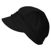 Newsboy Cap Cotton Winter Hat Gatsby Ladies Cabbie Beret with Visor Cloche Hats Black