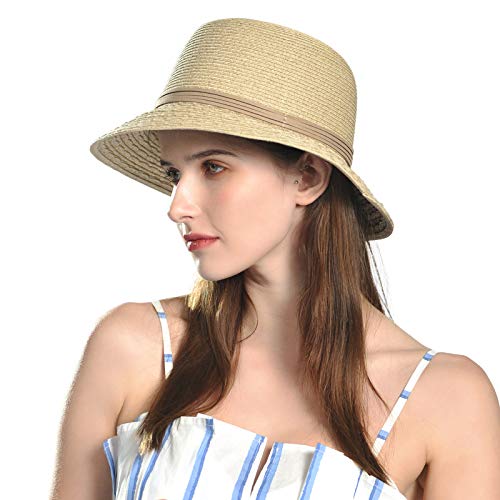 Straw Sun Hats for Women UPF 50 Summer Beach Hat