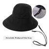Summer Bill Flap Cap UPF 50+ Cotton Sun Hat with Neck Cover Cord
