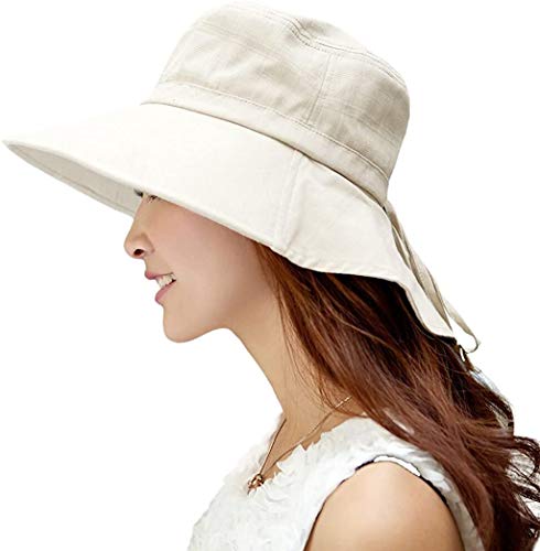 UPF 50 Women Sun Hats Wide Brim Packable with Neck Protection