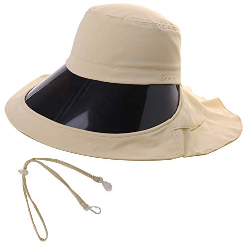 Summer Sun Hat for Women Hunting UPF50+ Outdoor Wide Brim Beige