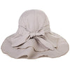 Wide Brim Summer Sun Flap Bill Cap Women Cotton Hat Neck Cover Beige