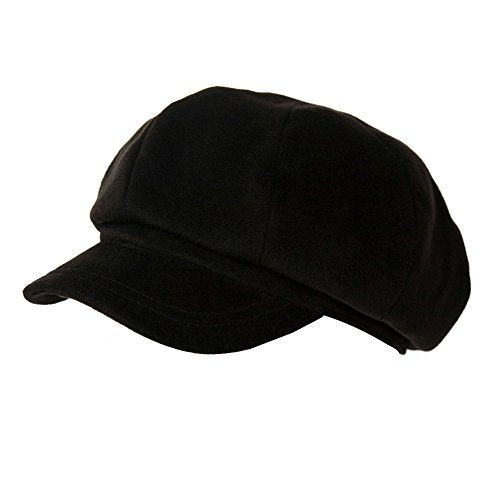 Ladies Baker Boy Newsboy Cabbie Cap Visor Beret Peaked Winter Hat Black