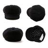 Women's Merino Wool Visor Beret Newsboy Cabbie Cap Winter Hats