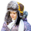 Kids Mad Bomber Cotton Yellow Faux Fur Bomber Hat