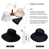 Women Wide Brim Sun Protection Foldable Beach Safari Hat UPF Beige Hat