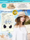 Womens UPF50+ Linen Cotton Summer Sunhat Bucket Hats With Chin Cord Khaki