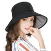 Summer Bill Flap Cap UPF 50+ Cotton Sun Hat with Neck Cover Cord