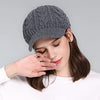Comhats 100% Wool Newsboy Cap Winter Hat Visor Beret Cold Weather Knitted