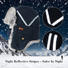 Winter Windproof 100% Rabbit Fur Navy Bomber Hat with Ear Flaps and Mask