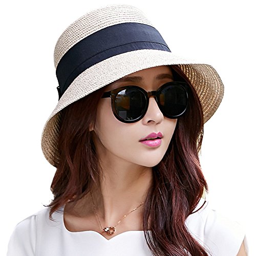 Straw Sun Hats for Women Fedoras Wide Brim Hats