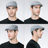 Mens Winter Wool Newsboy Cap Adjustable Cold Weather Flat Cap Soft Lined