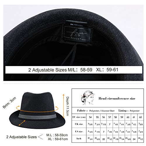Cloth Fedora Trilby Hats for Men Foldable Jazz Hat Sun Hat for Beach Outdoor Golf Travel Safari
