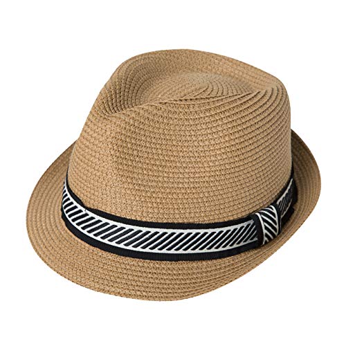 Unisex Fedora Straw Fashion Sun Hat Packable Summer Panama Beach Hat