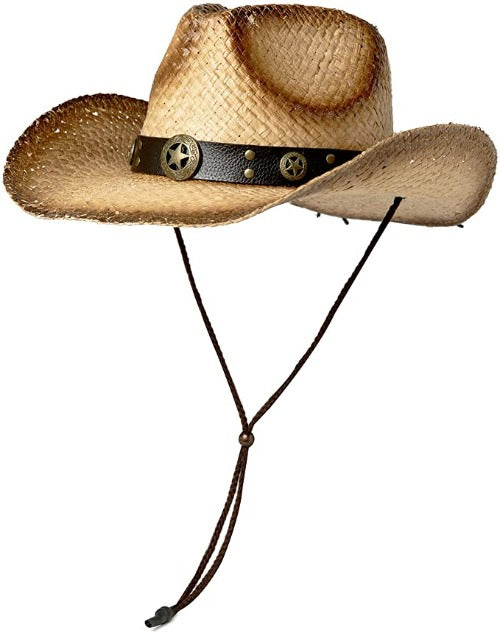 Cowboy Hats for Women Cowgirl Western Style Straw Beach Hat