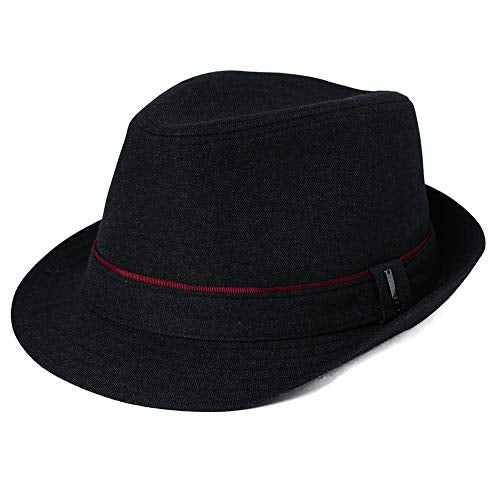 Mens Trendy Trilby Hats Jazz Cap Homburg Gangster Fedora Derby Party Hat Winter Spring Autumn