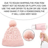 Ladies Winter Beanie for Womens Bobble Knitted Beanie Double Layer Fleece Line Beanie Hat Pom Pom