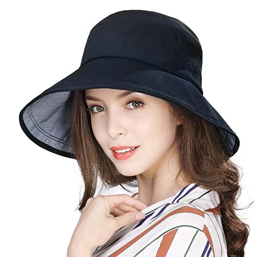 Rain Bucket Hat Women Wide Brim Water Resistant Waterproof Sun Hats Walking Hiking with Chin Cord Crushable Packable Adjustable