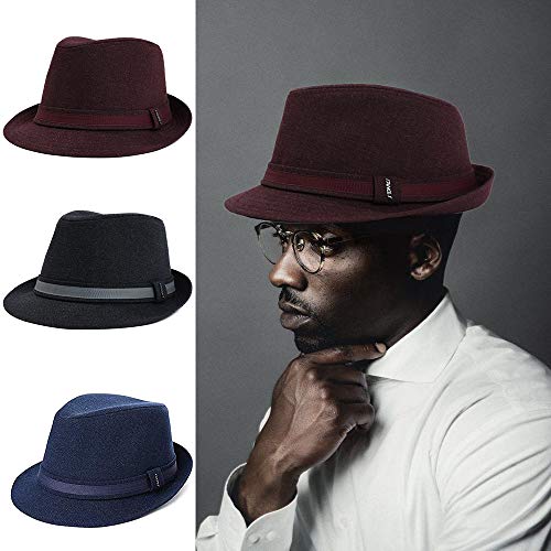 Cloth Fedora Trilby Hats for Men Foldable Jazz Hat Sun Hat for Beach Outdoor Golf Travel Safari