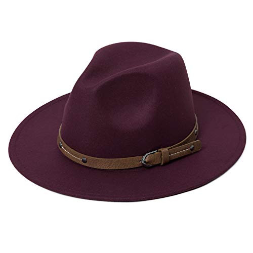 Winter Fedora Hats for Men Women Cotton Wide Brim