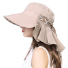 Sun Hats Women Cotton Wide Brim Ladies Gardening Hat UPF 50 Foldable Summer Hat Outdoor Hiking Hat Face Covering Neck Protection