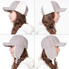 Thick Wool Baseball Cap with Ear Flaps Faux Fur Earflap Girls Casual Winter Hat Trapper Hunting Hat for Cold Weather