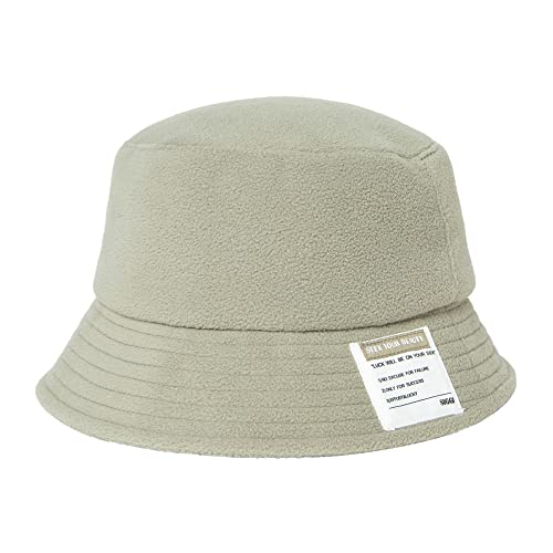 Unisex Bucket Hat for Women Polar Fleece Cotton Lining Outdoor Fisherman Hat Soft Warm Autumn Winter Fluffy