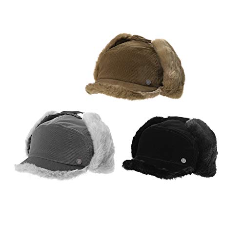 Winter Womens Faux Fur Earflaps Trapper Tooper Aviator Pilot Cap Cold Weather Bomber Hunting Hat Baseball Cap with Ear Flaps