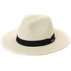 Womens Straw Fedora Brim Panama Beach Crushable Packable Havana Summer Sun Hat for Men Party Floppy Ladies