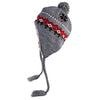 Wool Cable Knit Hat Peruvian Hat Beanie Winter Cap with Earflap Pom Fur Lining