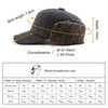 Wool Winter Visor Baseball Cap Earflap Hat Faux Fur for Men Ear Warmer Hunting Hat
