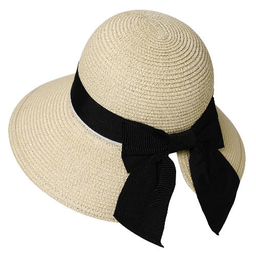 Straw Sun Hats for Women Summer Beach Wide Brim UPF 50+ Hat
