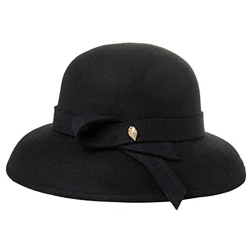 Winter 100% Wool Fedora for Women 1920s Felt Hats