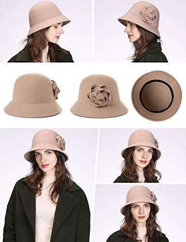 Womens 1920 Vintage Fedora Bowler Cloche Bucket Hats