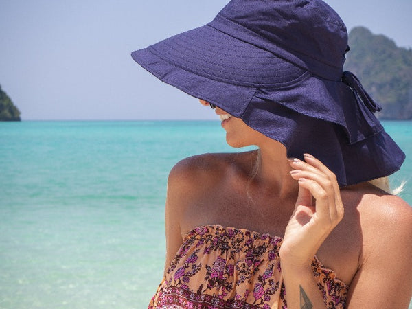URTALK Panama Hat Sun Hats for Women Men Wide Brim Fedora Straw Beach –  FURTALK